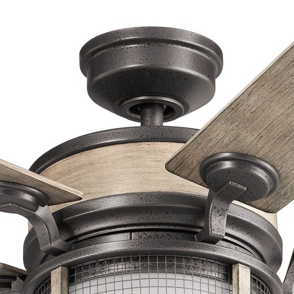 Elstead Ahrendale leiser Deckenventilator mit LED Licht Ø152cm IP44 Außenbereich + Fernbedienung