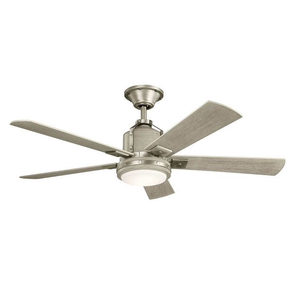 Elstead Colerne leiser Deckenventilator mit LED Licht Ø132cm Holz + Fernbedienung