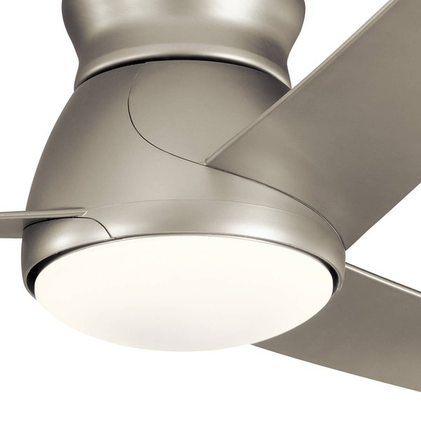 Elstead Eris leiser Deckenventilator mit LED Licht Ø152cm IP44 Außenbereich + Fernbedienung Nickel