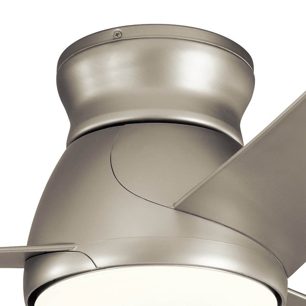 Elstead Eris leiser Deckenventilator mit LED Licht Ø152cm IP44 Außenbereich + Fernbedienung Nickel