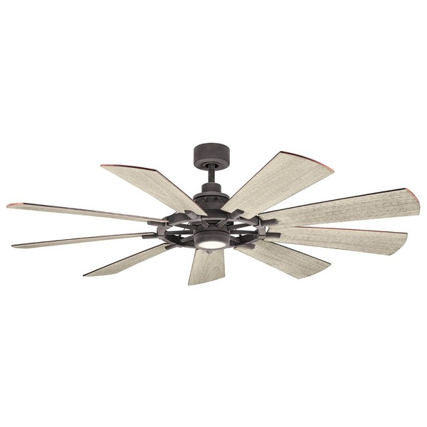 Elstead Gentry leiser Deckenventilator mit LED Licht Ø165cm DC-Motor Holz + Fernbedienung