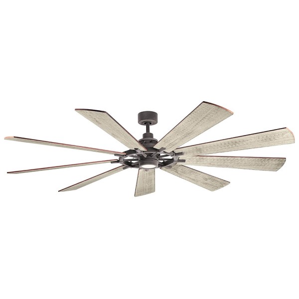 Elstead Gentry XL leiser Deckenventilator mit LED Licht Ø216cm DC-Motor Holz + Fernbedienung