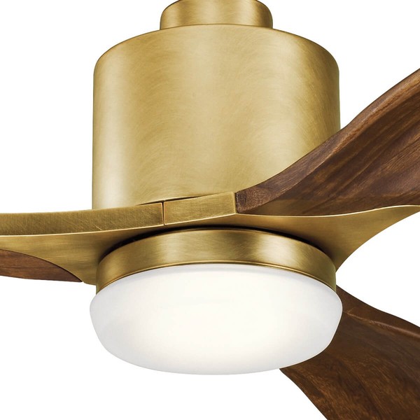 Elstead Ridley II leiser Deckenventilator mit LED Licht Ø132cm Holz + Fernbedienung