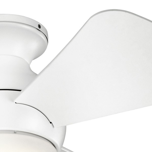 Elstead Sola leiser Deckenventilator mit LED Licht Ø86cm + Fernbedienung Mattes weiß