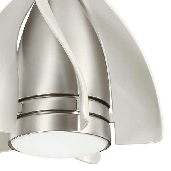 Elstead Terna leiser Deckenventilator mit LED Licht Ø38cm + Fernbedienung Champagner