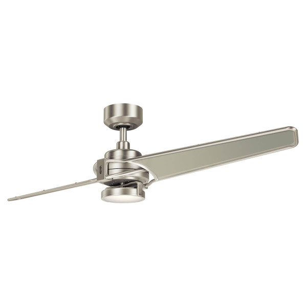 Elstead Xety leiser Deckenventilator mit LED Licht Ø142cm + Fernbedienung Champagner