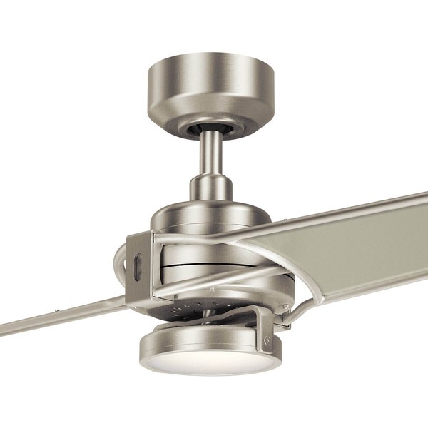 Elstead Xety leiser Deckenventilator mit LED Licht Ø142cm + Fernbedienung Champagner
