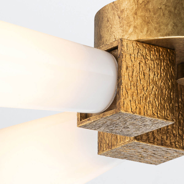 Elstead Kristy Deckenleuchte E27 4-fach Gebeiztes Gold Opal