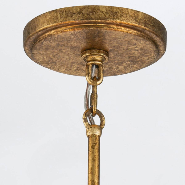 Elstead Kristy Kronleuchter E27 5-fach Gebeiztes Gold Opal