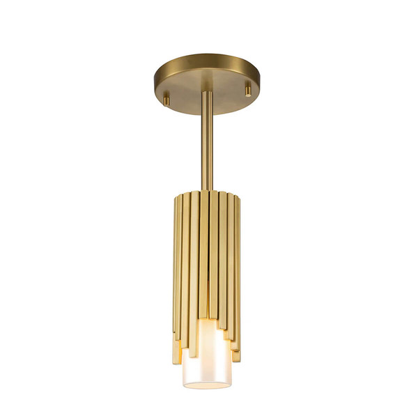 Elstead Marvele Deckenleuchte E14 Gealtertes Messing Opal
