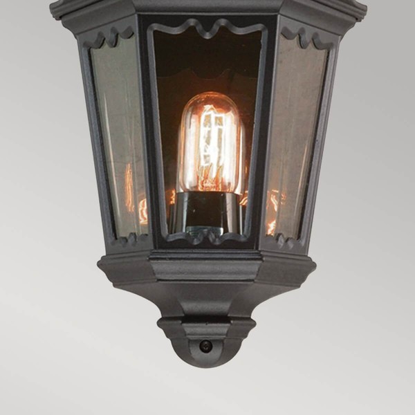 Elstead Medstead Außen-Wandleuchte E27 45cm Schwarz IP43
