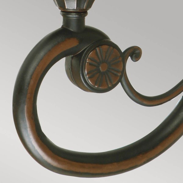Elstead Philadelphia Außen-Wandleuchte E14 3-fach 64cm Alte Bronze IP44