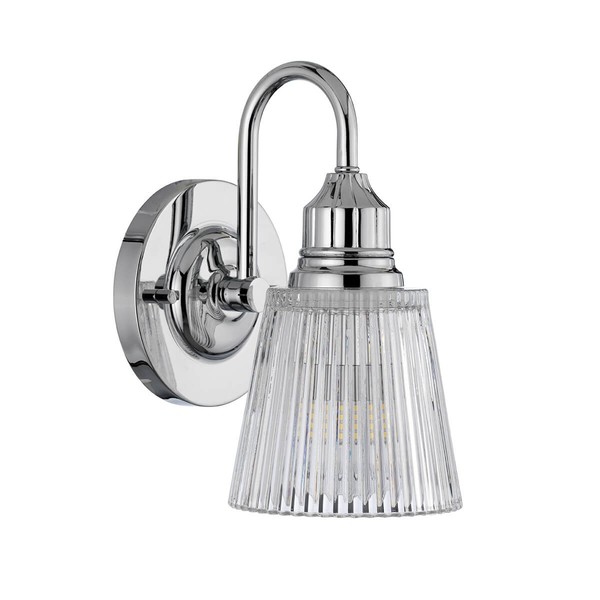 Elstead Addison LED Wandleuchte G9 Poliertes Chrom Klar IP44