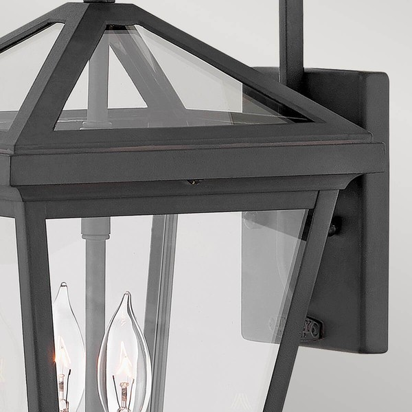Elstead Alford Place Außen-Außenwandleuchte E14 2-fach 37cm Museum Schwarz Klar IP44