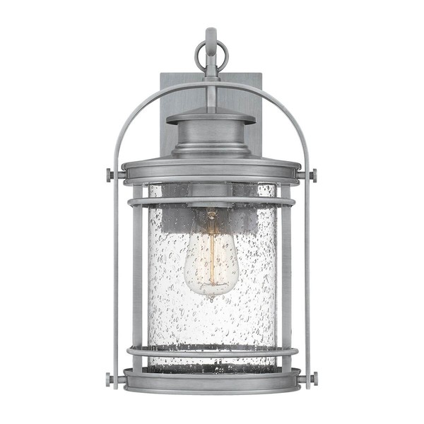 Elstead Booker Außen-Außenwandleuchte E27 38cm Industrielles Aluminium Klar IP44