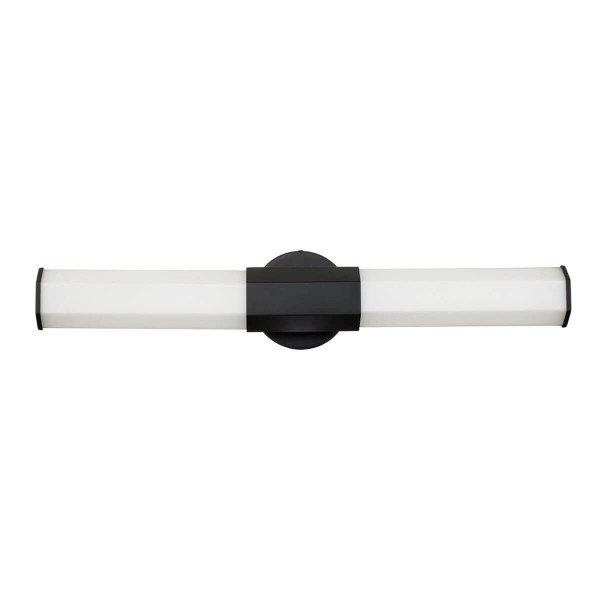 Elstead Facet LED Wandleuchte 2-fach Mattes Schwarz Opal geätzt IP44
