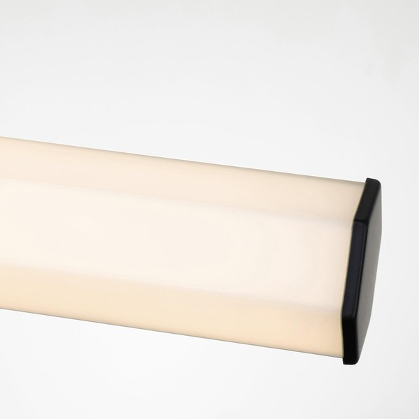 Elstead Facet LED Wandleuchte 2-fach Mattes Schwarz Opal geätzt IP44