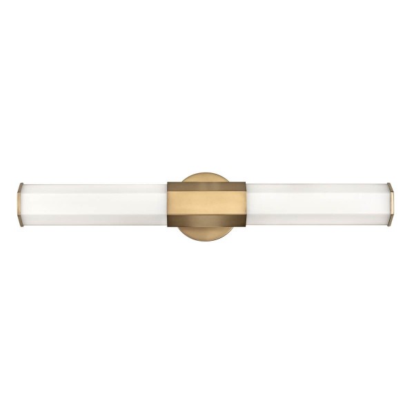 Elstead Facet LED Wandleuchte 2-fach Heritage Messing Opal geätzt IP44