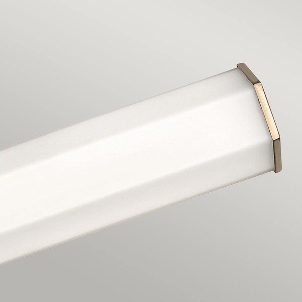 Elstead Facet LED Wandleuchte 2-fach Heritage Messing Opal geätzt IP44