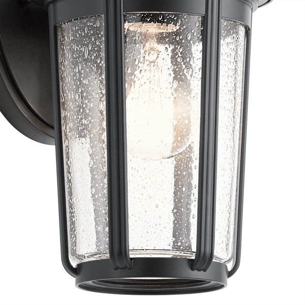 Elstead Fairfield Außen-Außenwandleuchte E27 28cm Schwarz Klar IP44