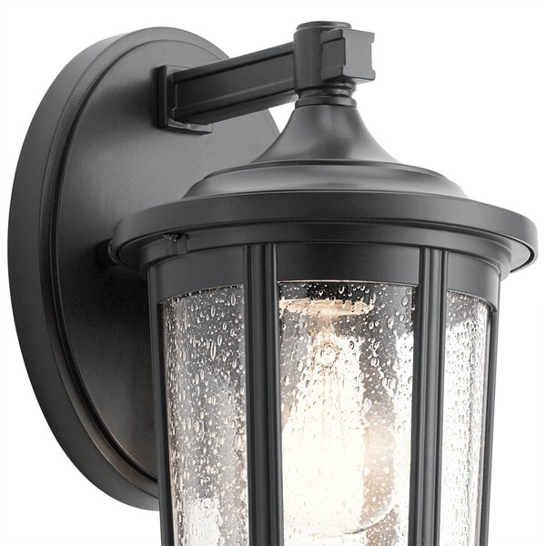 Elstead Fairfield Außen-Außenwandleuchte E27 28cm Schwarz Klar IP44