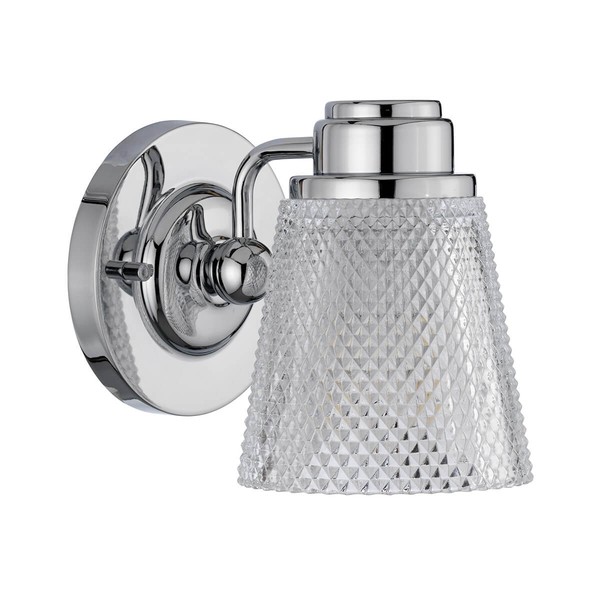 Elstead Hudson LED Wandleuchte G9 Poliertes Chrom Klar IP44