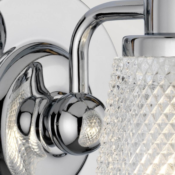 Elstead Hudson LED Wandleuchte G9 Poliertes Chrom Klar IP44