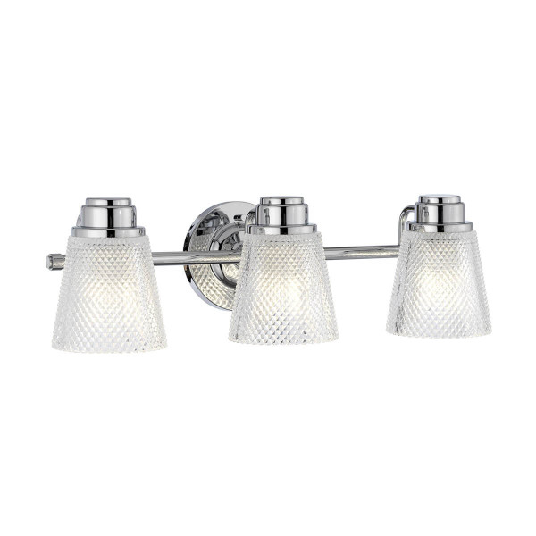 Elstead Hudson LED Wandleuchte G9 3-fach Poliertes Chrom Klar IP44