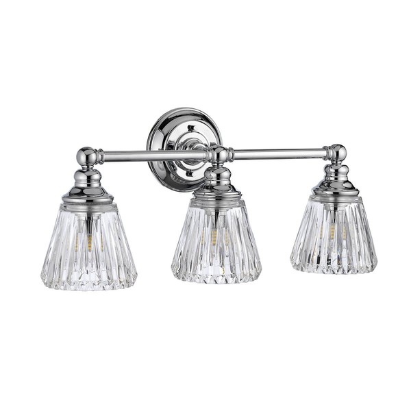 Elstead Keynes LED Wandleuchte G9 3-fach Poliertes Chrom Klar IP44
