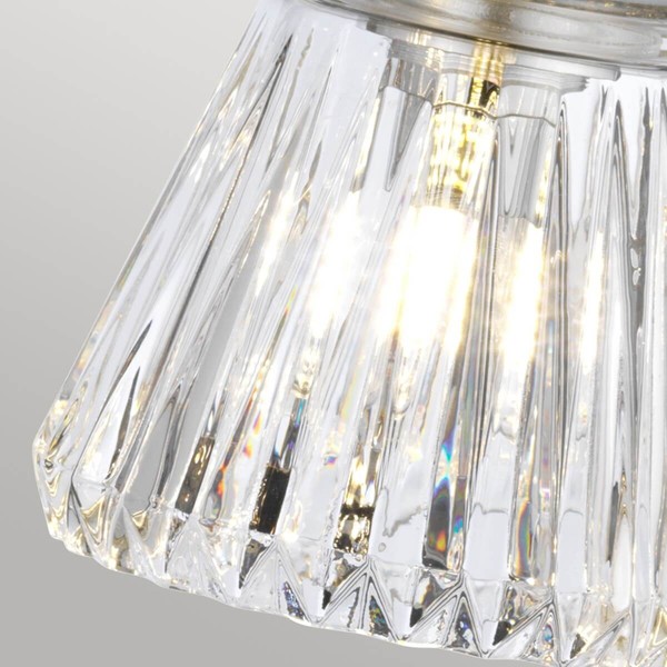 Elstead Keynes LED Wandleuchte G9 3-fach Poliertes Chrom Klar IP44