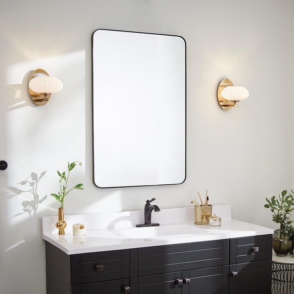 Elstead Pim LED Wandleuchte G9 Fuchs-Gold Satinierter, ummantelter Opal IP44