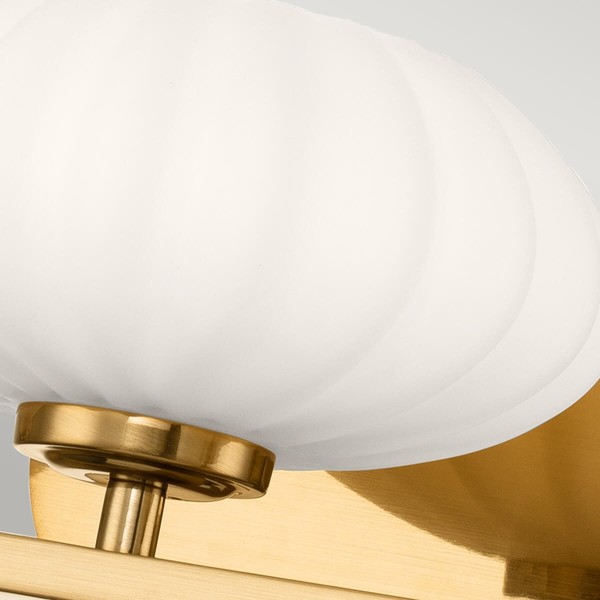Elstead Pim LED Wandleuchte G9 3-fach Fuchs-Gold Satinierter, ummantelter Opal IP44