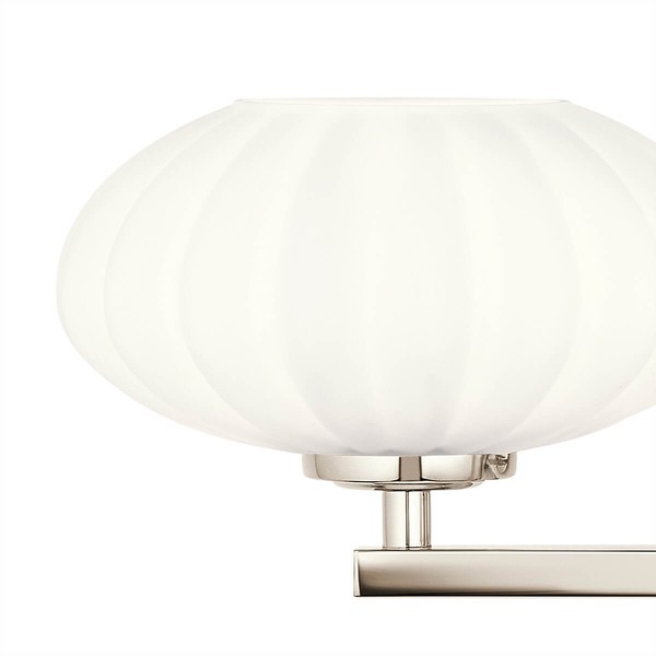 Elstead Pim LED Wandleuchte G9 3-fach Poliertes Chrom Satinierter, ummantelter Opal IP44