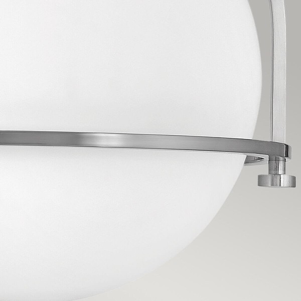 Elstead Somerset Deckenleuchte E27 Nickel gebürstet Opal