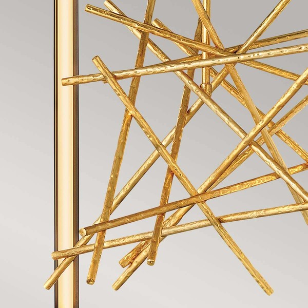 Elstead Styx LED Hängeleuchte 54cm Schwarz und vergoldetes Gold