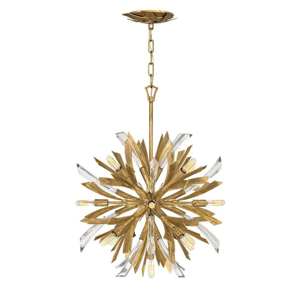 Elstead Vida Hängeleuchte E14 13-fach 66cm Brüniertes Gold