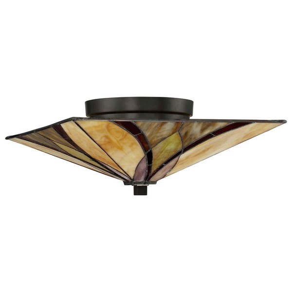 Elstead Asheville Deckenleuchte E27 2-fach 17cm Valiant Bronze