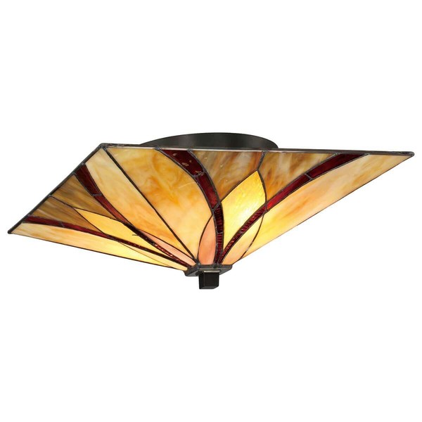 Elstead Asheville Deckenleuchte E27 2-fach 17cm Valiant Bronze