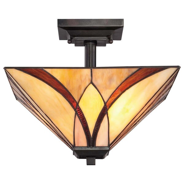 Elstead Asheville Deckenleuchte E27 2-fach 31cm Valiant Bronze