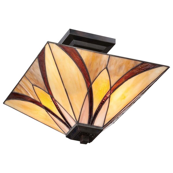 Elstead Asheville Deckenleuchte E27 2-fach 31cm Valiant Bronze