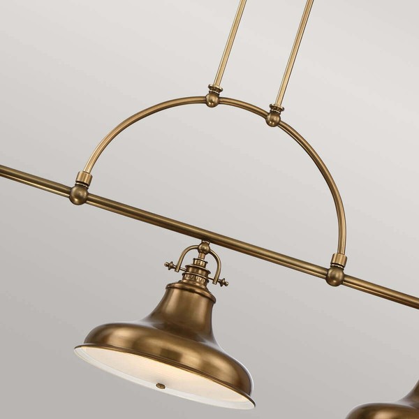 Elstead Emery Hängeleuchte E27 3-fach 56cm Verwittertes Messing