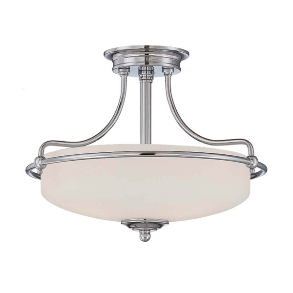 Elstead Griffin Deckenleuchte E27 3-fach Poliertes Chrom