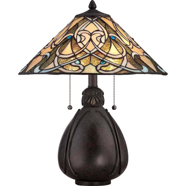 Elstead India Tischleuchte E27 2-fach Kaiserliche Bronze