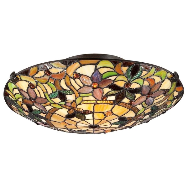Elstead Kami Deckenleuchte E27 2-fach Vintage-Bronze