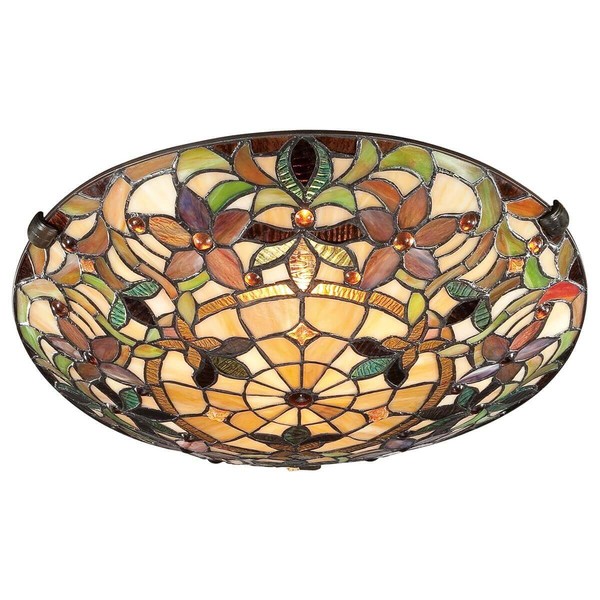Elstead Kami Deckenleuchte E27 2-fach Vintage-Bronze