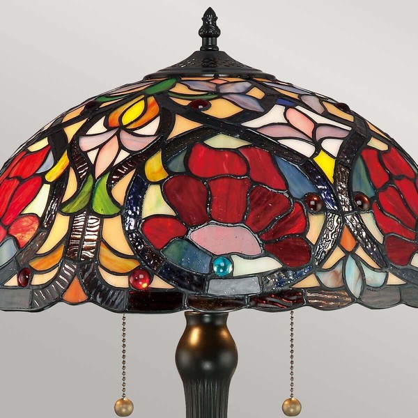 Elstead Larissa Tischleuchte E27 2-fach Vintage-Bronze