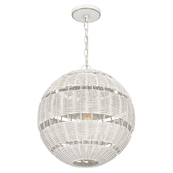 Elstead Lindendale Pendelleuchte E27 Antik-Weiß Antikweiß IP44