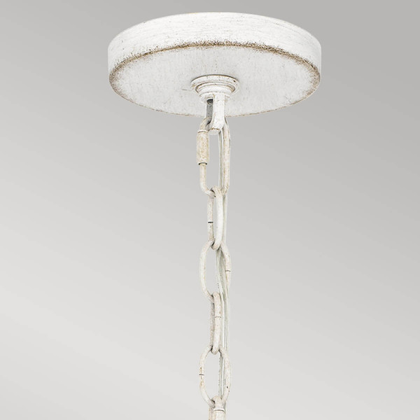 Elstead Lindendale Pendelleuchte E27 Antik-Weiß Antikweiß IP44