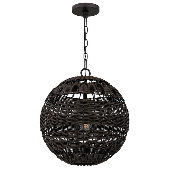 Elstead Lindendale Pendelleuchte E27 Western Bronze Western Bronze IP44