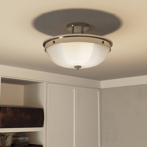 Elstead Mantle Deckenleuchte E27 2-fach Poliertes Nickel